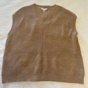 Time and Tru Tan Knit Vest